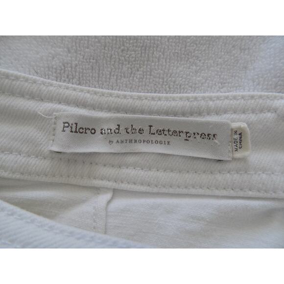 Anthropologie Pilcro and the Letterpress white high rise bootcut jeans size 27 - Picture 5 of 8
